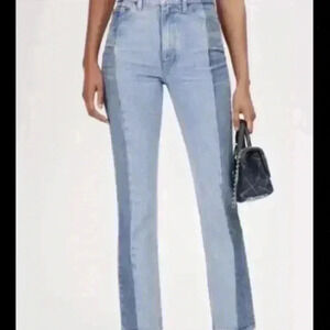 REFORMATION NWT Cynthia Reworked High Rise Straight Jeans Size 25